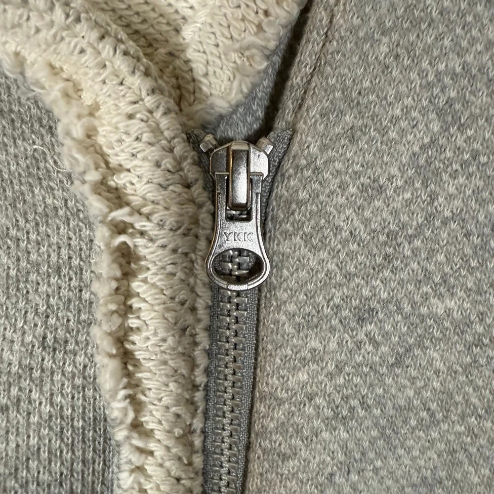 Lucky Brand Lucky Lotus gray raw hem asymmetrical zipper Moto jacket Large - Picture 4 of 9